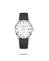 Orologio The Longines Elegant Collection Quadrante Bianco con Cinturino Nero