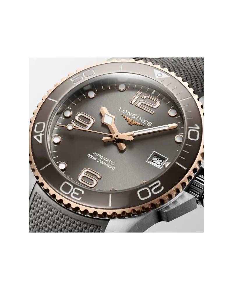 Orologio Longines HydroConquest Pvd 39 mm con Quadrante Grigio e Cinturino  in Caucciù Grigio | Gioielleria Casella | Orologi automatici