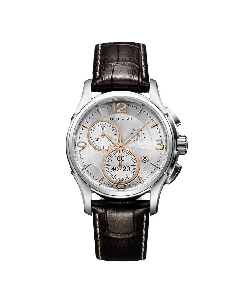 Hamilton Jazzmaster Seaview Classique Quartz Chronographe Bracelet Marron