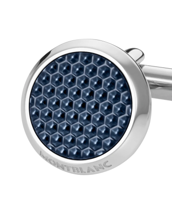 Gemelli Montblanc Meisterstuck in Acciaio con Inserto Lacca Blu