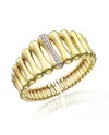 Bracciale Chimento Bamboo Over in Oro Giallo con Diamanti Bianchi