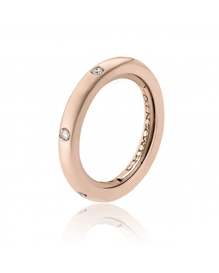 Chimento Forever Stack Me Ring in Rose Gold with Diamonds