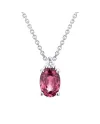 Collier ras-de-cou Golay en or blanc avec pendentif rubis et diamant blanc