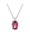 Golay White Gold Choker with Ruby and White Diamond Pendant