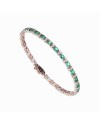 Bracciale Golay in Oro Rosa con Smeraldi e Diamanti Bianchi
