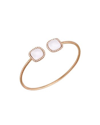 Bracciale Rigido Chantecler Enchantè in Oro Rosa con Diamanti e Kogolong