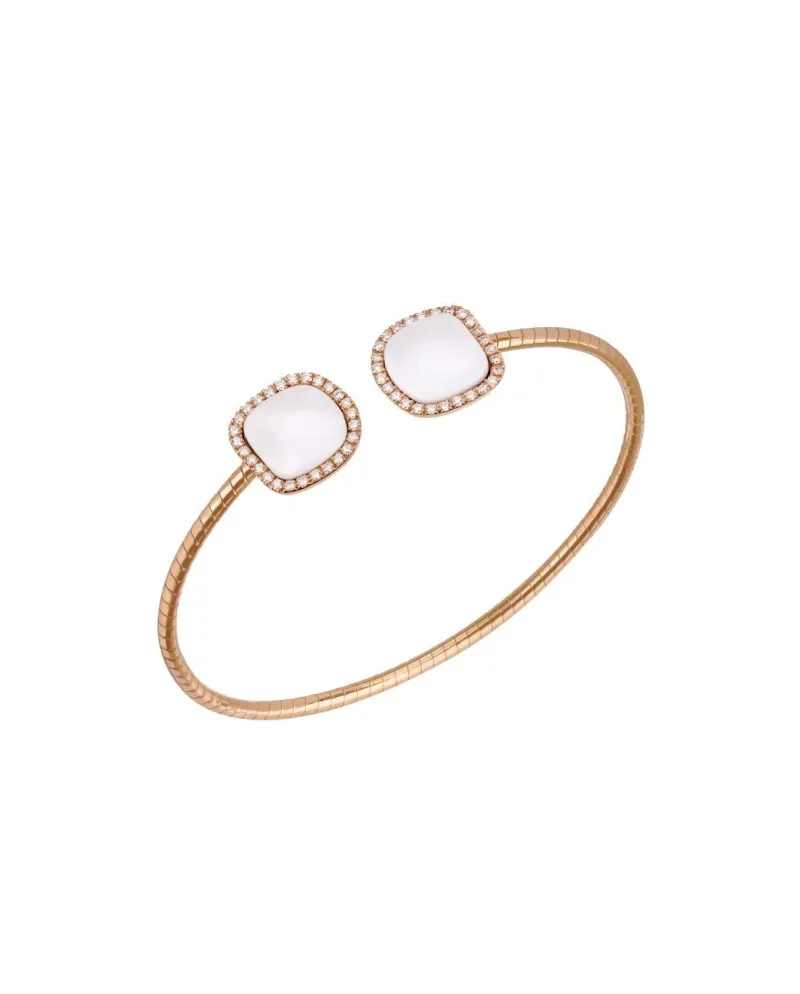 Bracciale Rigido Chantecler Enchantè in Oro Rosa con Diamanti e Kogolong