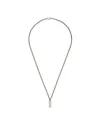 Gucci Interlocking Necklace in Silver with Enamel Pendant