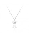 Chimento "Love in" Star Pendant Necklace in White Gold with White Diamond