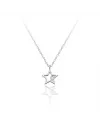 Collier pendentif étoile Chimento « Love in » en or blanc avec diamant blanc