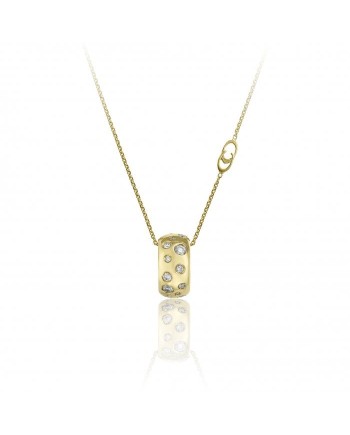 Chimento Forever Brio Yellow Gold Choker with White Diamond Pendant