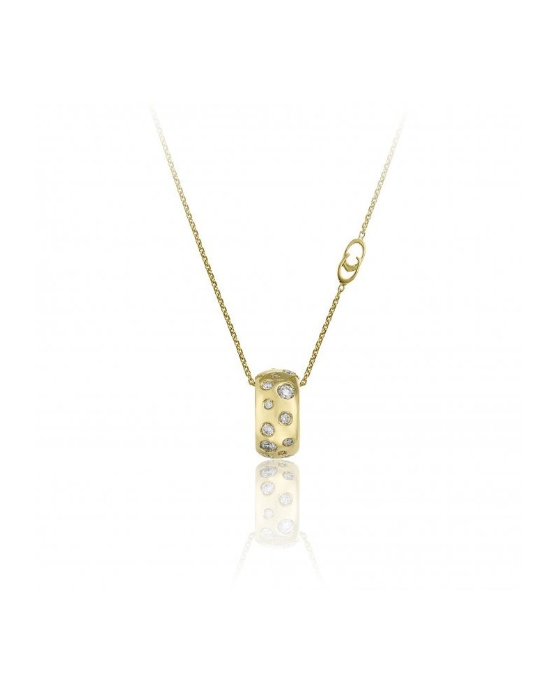 Collier ras-de-cou Chimento Forever Brio en or jaune avec pendentif en diamant blanc