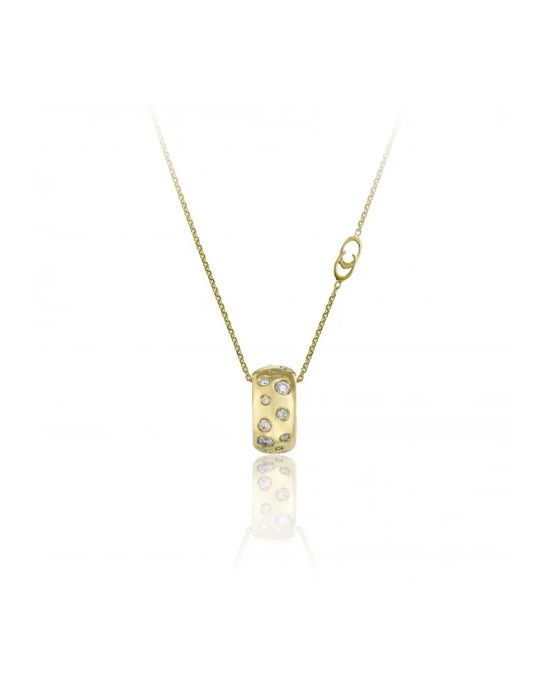 Girocollo Chimento Forever Brio in Oro Giallo con Pendente con Diamanti Bianchi
