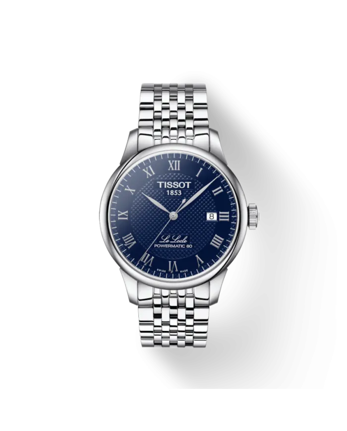 Orologio Tissot Le Locle Powermatic 80 con Quadrante Blu e Cinturino in Acciaio