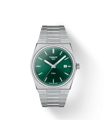 Montre Tissot PRX avec cadran vert et bracelet en acier