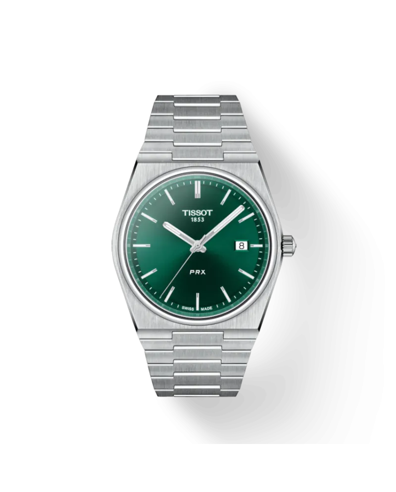 Montre Tissot PRX avec cadran vert et bracelet en acier Montre Tissot PRX avec cadran vert et bracelet en acier
