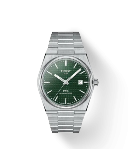 Orologio Tissot PRX Powermatic 80 con Quadrante Verde e Bracciale in Acciaio