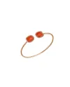 Bracciale Rigido Chantecler Enchantè in Oro Rosa con Diamanti e Corallo