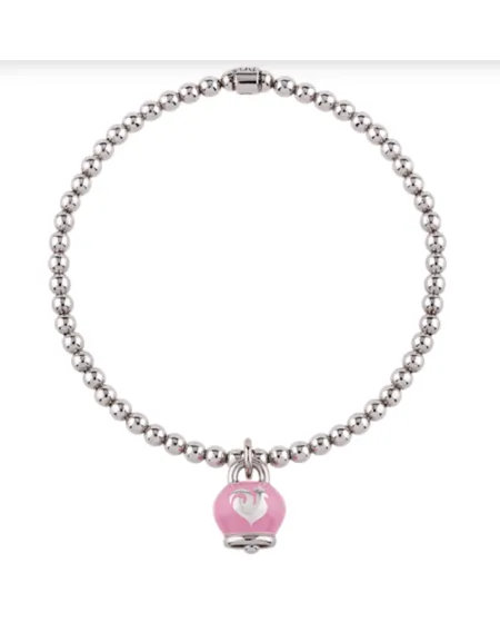 Bracciale Elastico Chantecler Et Voilà Micro con Campanella Rosa