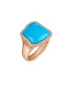Chantecler Enchantè Ring in Rose Gold with Diamonds and Turquoise