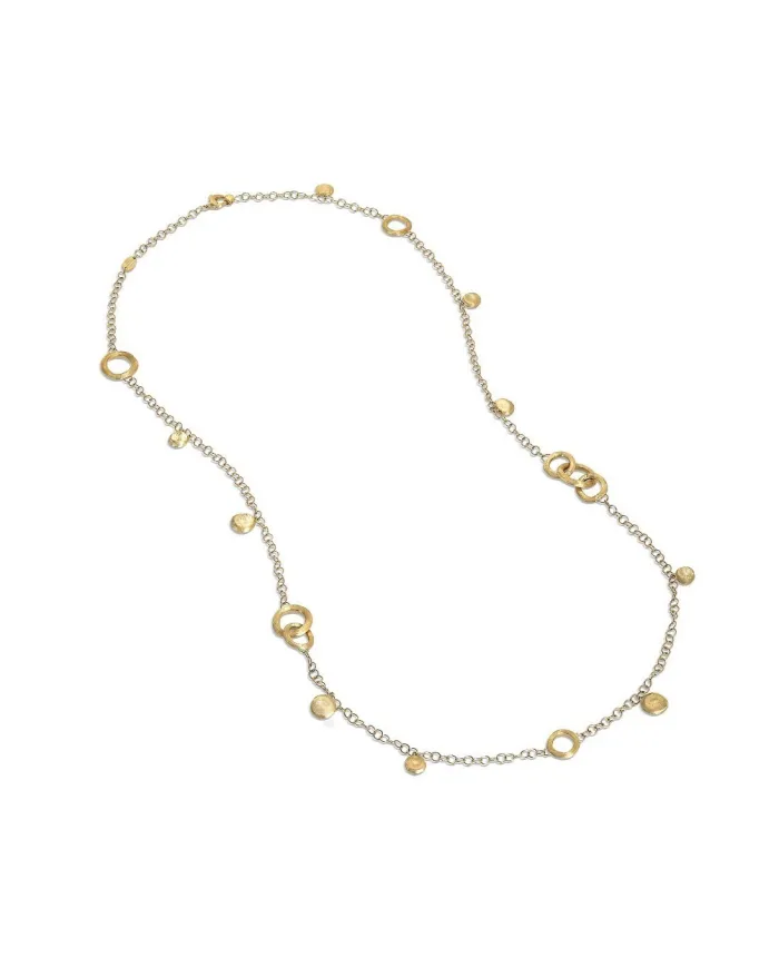 Collier Marco Bicego Jaipur en or jaune avec éléments circulaires et pièces de monnaie