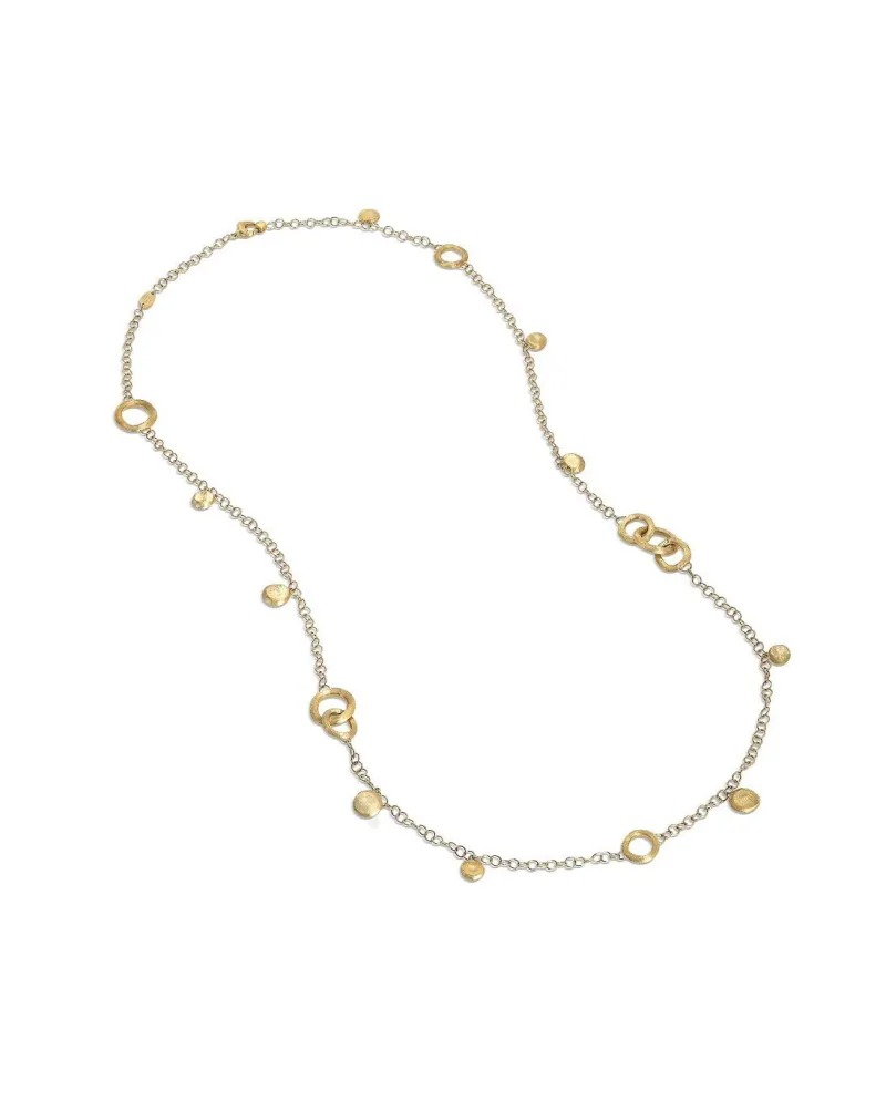 Collana Marco Bicego Jaipur in Oro Giallo con Elementi Circolari e Monete