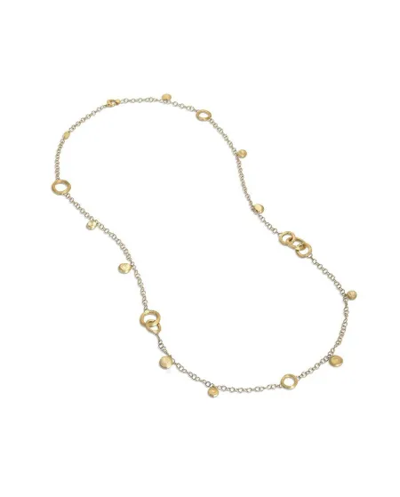 Collana Marco Bicego Jaipur in Oro Giallo con Elementi Circolari e Monete