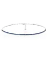 Buonocore Eternity Necklace in White Gold with Blue Sapphires