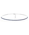 Collier Éternité Buonocore en or blanc et saphirs bleus