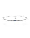 Buonocore Eternity Chocker in White Gold with Heart Sapphire Diamonds