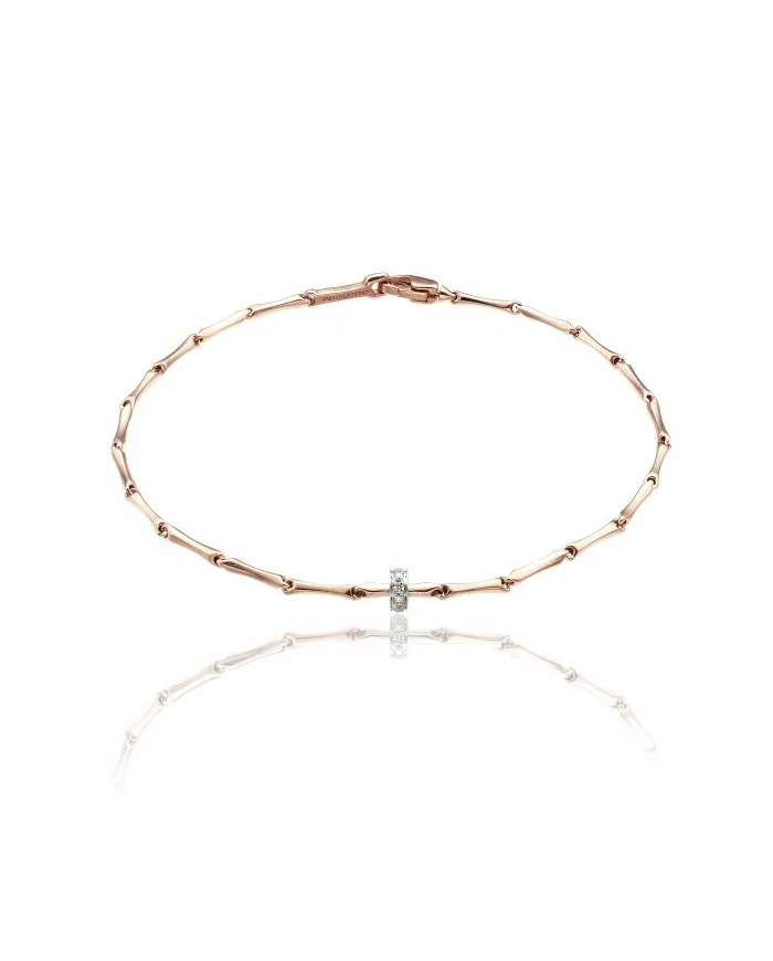Bracciale Chimento Bamboo Shine in Oro Bicolore e Diamanti