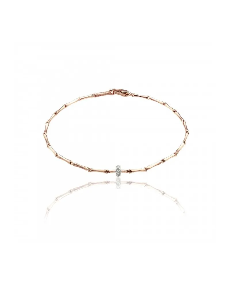 Bracelet Chimento Bamboo Shine en Or Bicolore et Diamants