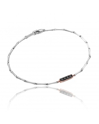 Bracciale Chimento D-Bamboo in Bicolore e Diamanti Neri