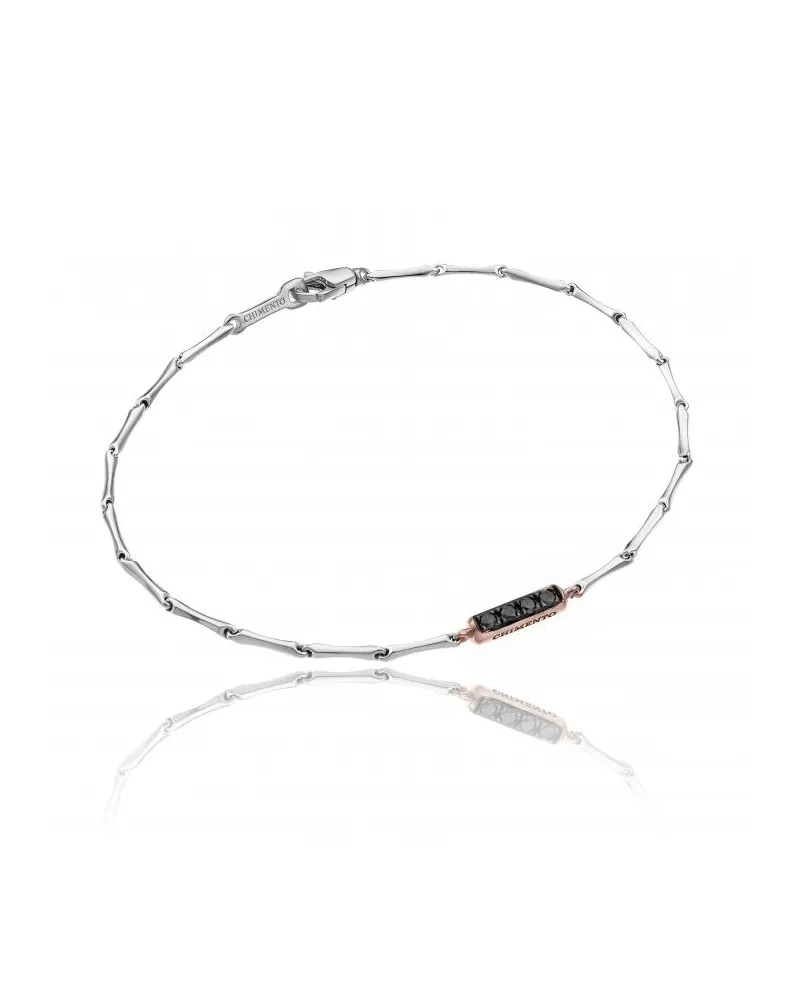Bracciale Chimento D-Bamboo in Bicolore e Diamanti Neri