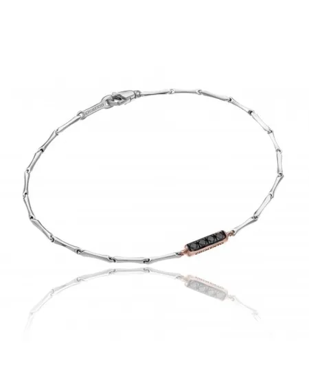 Bracciale Chimento D-Bamboo in Bicolore e Diamanti Neri