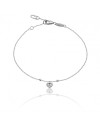 Bracciale Chimento "Love in" in Oro Bianco con Cuore e Diamanti