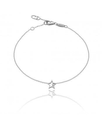 Bracciale Chimento "Love in" in Oro Bianco con Stella e Diamante