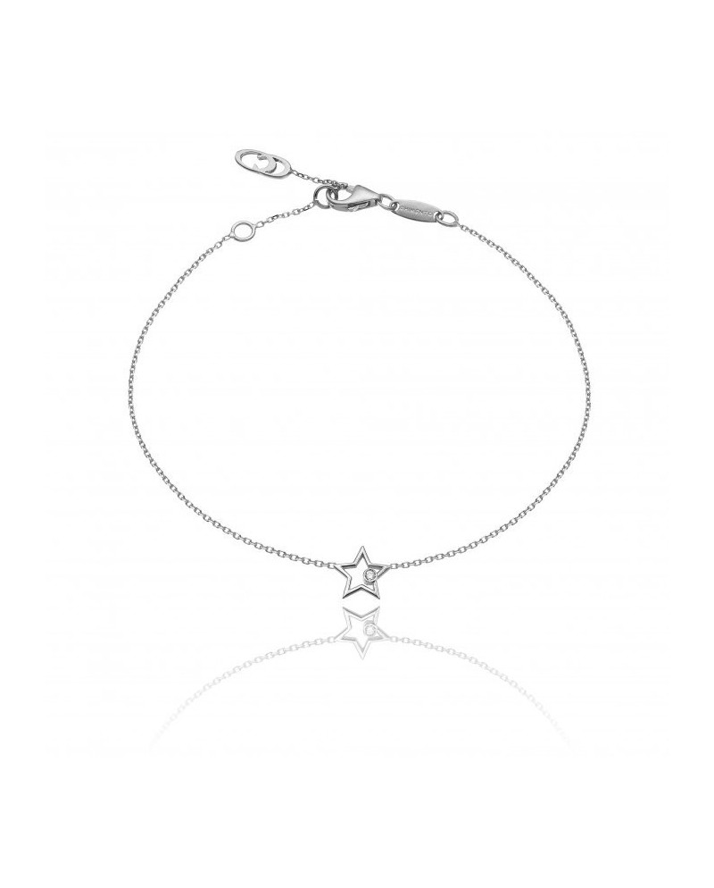 Bracciale Chimento "Love in" in Oro Bianco con Stella e Diamante