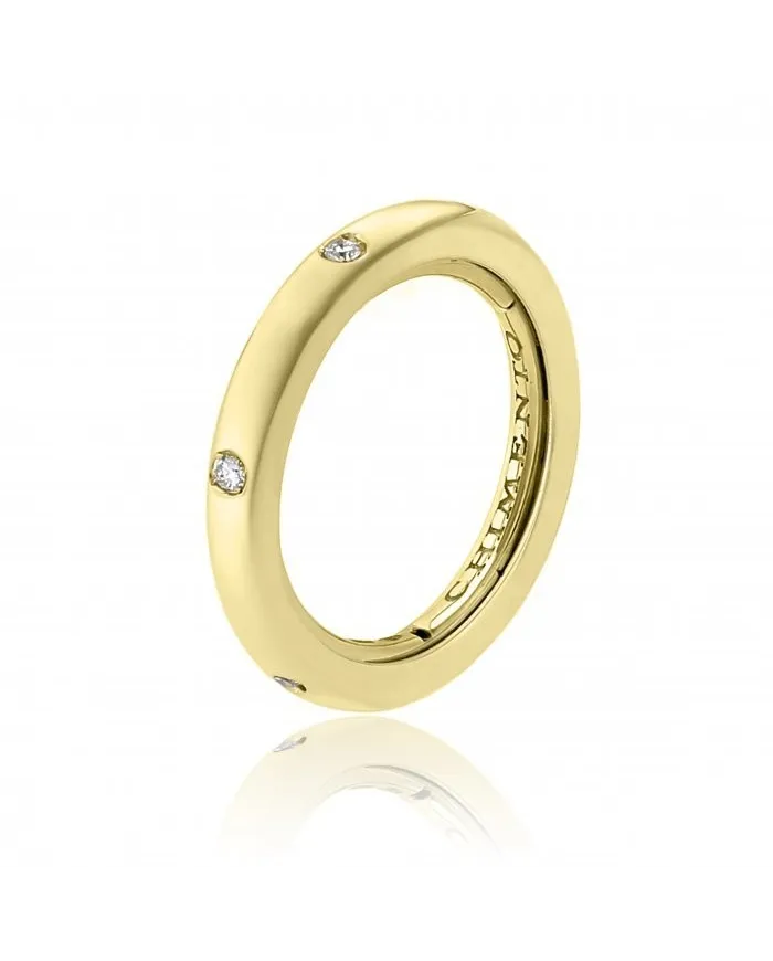 Anello Chimento Forever Stack Me in Oro Giallo con Diamanti