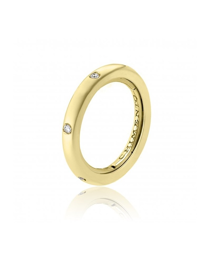 Chimento Forever Stack Me Ring in Yellow Gold with Diamonds
