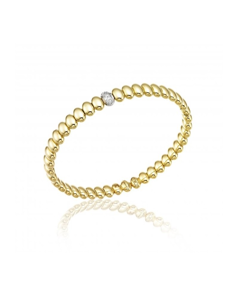 Bracciale Rigido Chimento Armillas Acqua in Oro Giallo con Diamanti