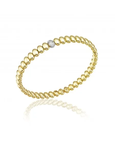 Bracciale Rigido Chimento Armillas Acqua in Oro Giallo con Diamanti