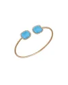 Bracciale Rigido Chantecler Enchantè in Oro Rosa con Diamanti e Turchese
