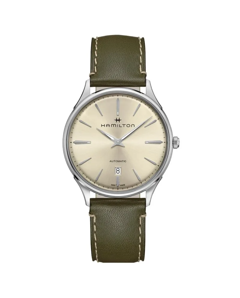 Orologio Hamilton Jazzmaster Thinline Auto cinturino verde oliva |  Gioielleria Casella | Orologi automatici