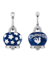 Orecchini Chantecler Et Voilà Medi con Campanella in Argento, Smalto Blu e Stelle