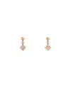 Orecchini Gucci Flora in Oro Rosa con Diamanti e Doppia G