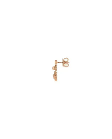 Orecchini Gucci Flora in Oro Rosa con Diamanti e Doppia G