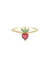 Bague Pomme Fruit & Jewels en laiton PVD doré