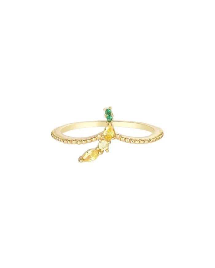 Bague banane Fruit & Jewels en laiton et PVD or