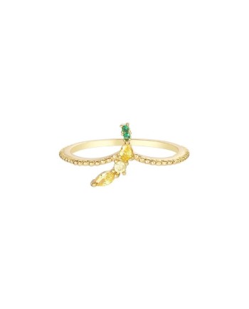 Fruit & Jewels Banana Ring in Brass and Gold PVD